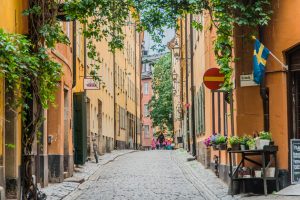 Gasse in der Altstadt von Stockholm