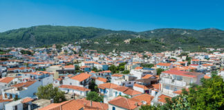 Skiathos, Griechenland Hauptstadt auf Skiathos