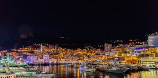 Monaco, Monte Carlo Yachten im Hafen von Monte Carlo