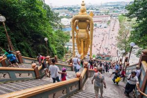 Blick von den Batu-Caves-in-Malaysia