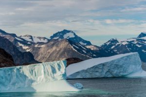 Eisberge im Prins Christian Sund