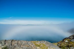 Nebelbogen über der Bucht von Nuuk