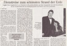 Dienstreise zum schönsten Strand der Erde Peter Jurgilewitsch mit Dunja Rajter