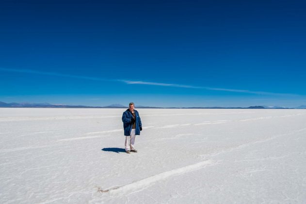 Peter Jurgilewitsch auf dem Salar de Uyuni in Bolivien (3653 m)