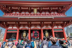 Der Asakusa Te,pel in Tokio