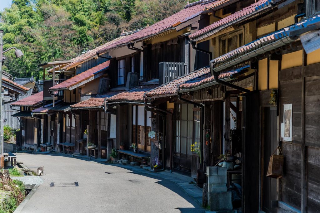 Die Silbermine in Ginzan und der Izumo Taisha Schrein Strasse in Omori-cho