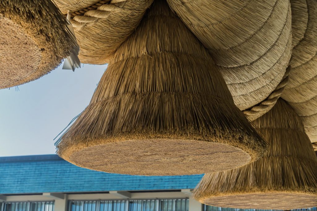 Die Silbermine in Ginzan und der Izumo Taisha Schrein Typische Strohknoten am Izumo Taisha Schrein