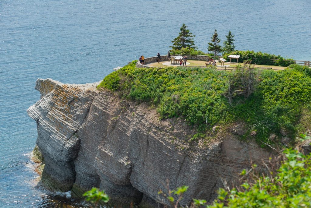 Aussichtspunkt auf der Batterie am Fort Peninsula auf der Halbinsel Gaspé