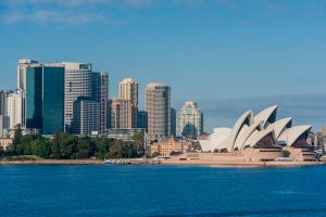 Skyline von Sydney mit Sydney Oper Skyline von Sydney mit Sydney Oper