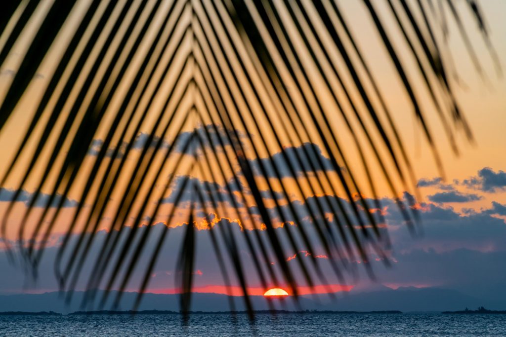 Sonnenuntergang im Belize Barrier Reef