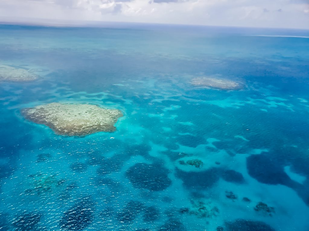 Flug zum Belize Barrier Reef