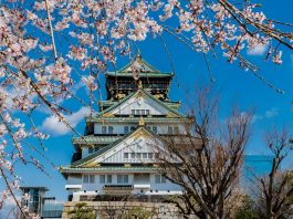 Burg Osaka in Japan