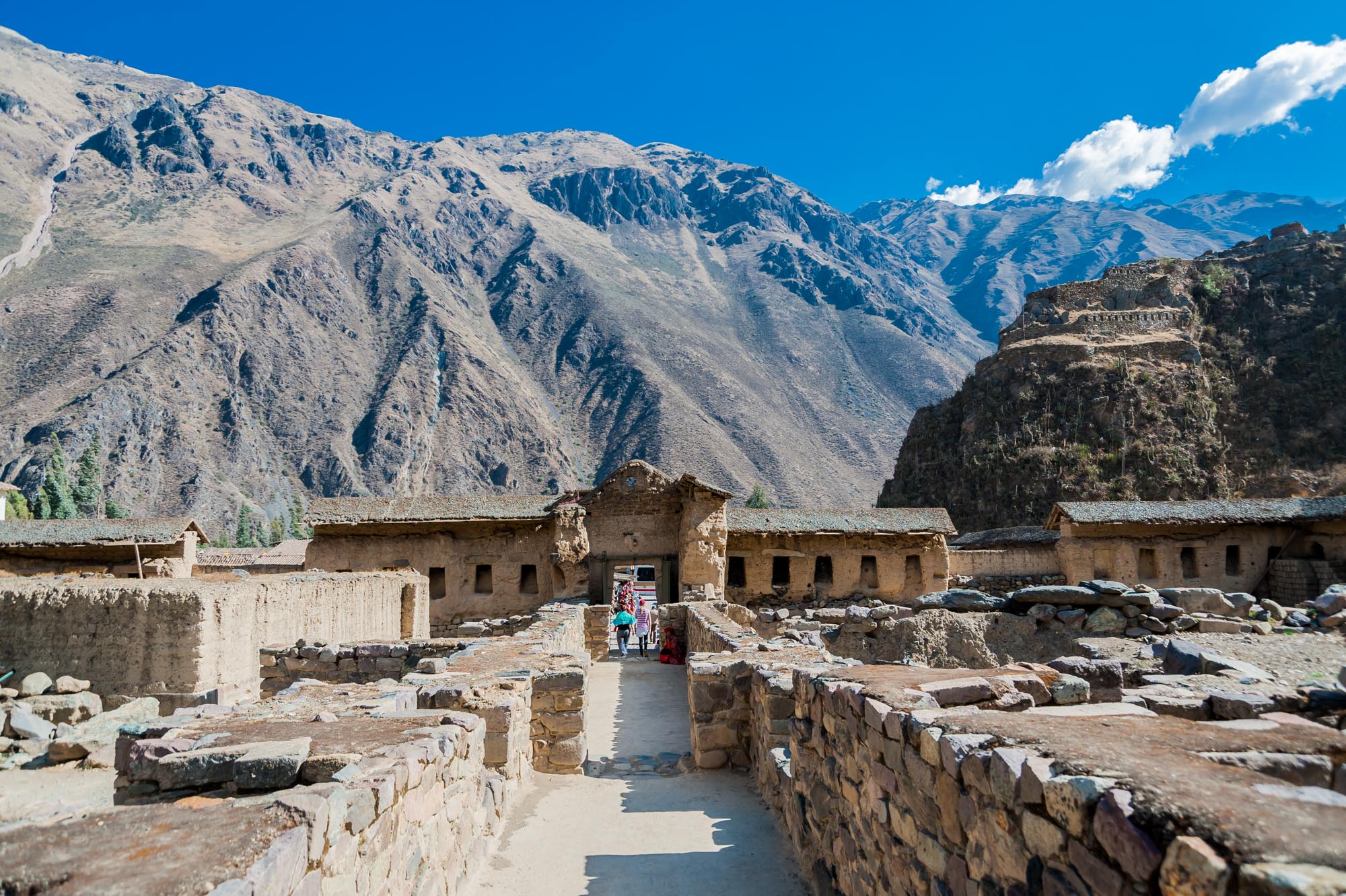 Ollantaytambo - grandiose Festung der Inka in Peru In den Inkaruinen von Ollantaytambo