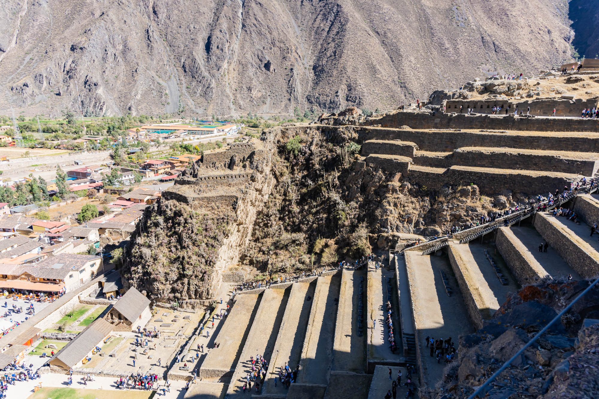 Ollantaytambo - grandiose Festung der Inka in Peru Incaterassen in Ollantaytambo