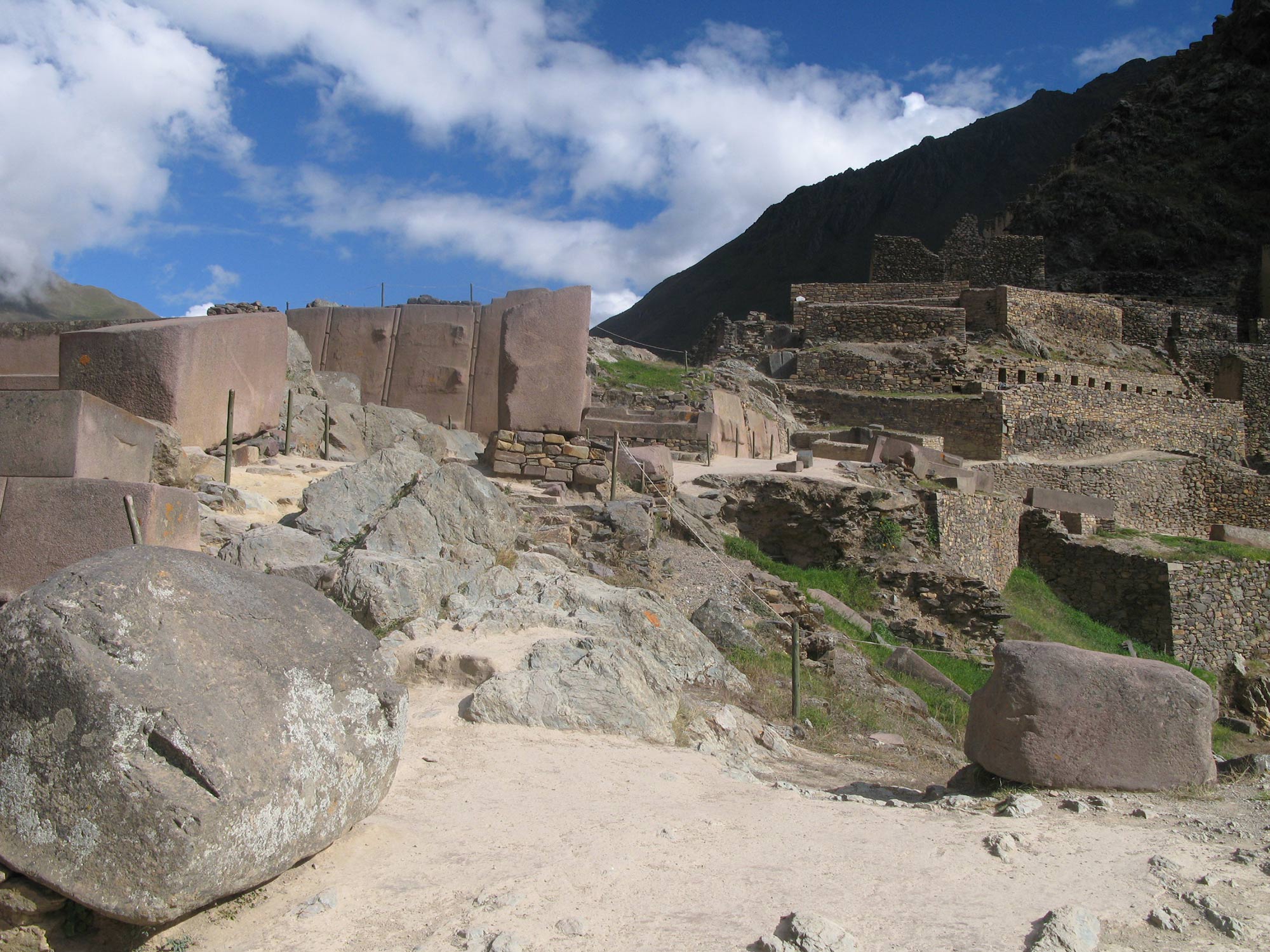 Ollantaytambo - grandiose Festung der Inka in Peru Ruinen von Ollantaytamo in Peru