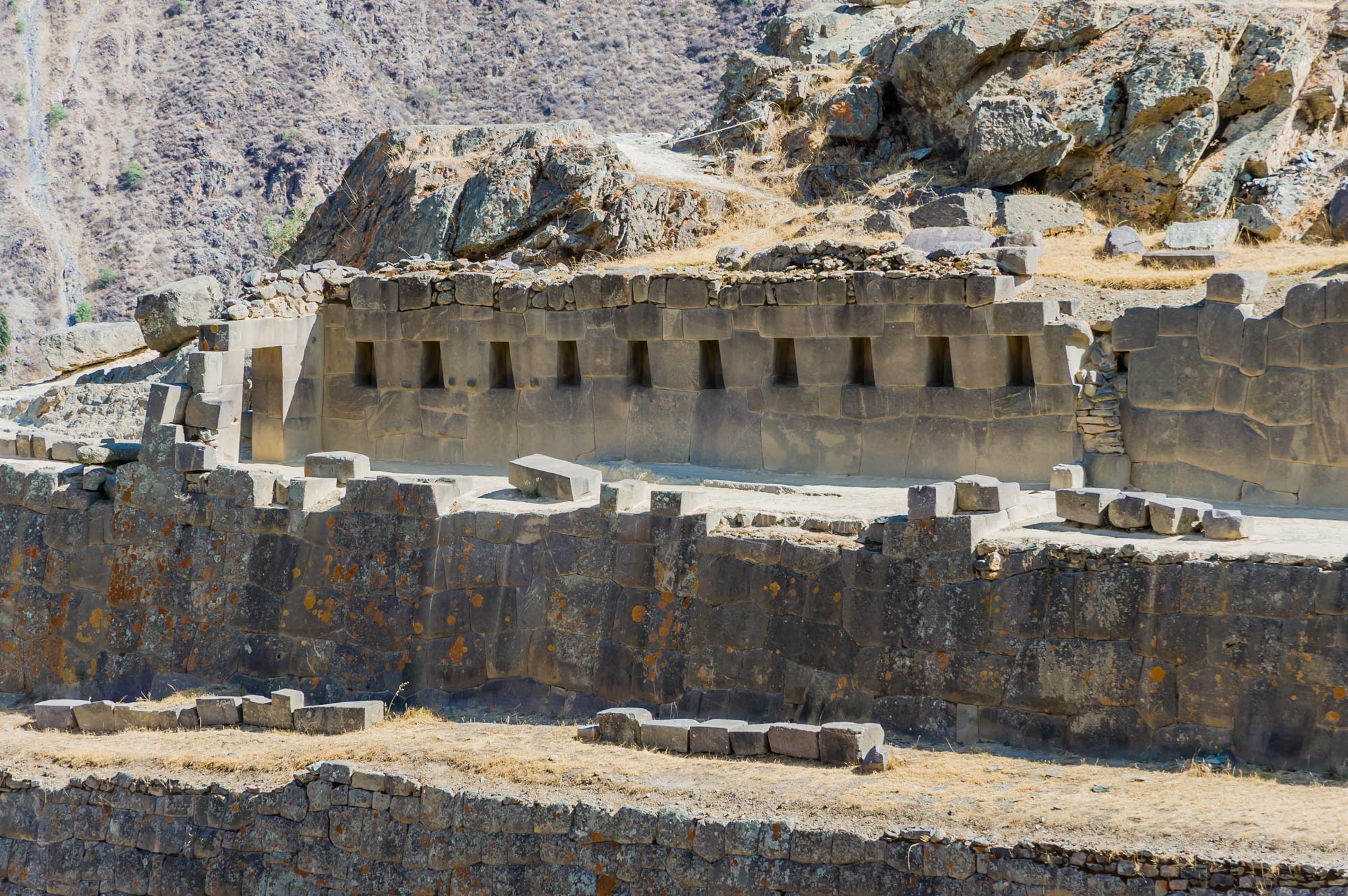Ollantaytambo - grandiose Festung der Inka in Peru Saal der 10 Nischen in Ollantaytambo