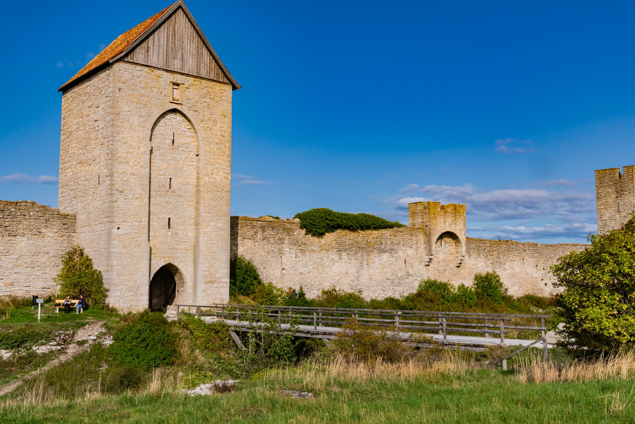 Stadtmauer von Visby auf Gotland Dalmansporten in der Stadtmauer von Visby