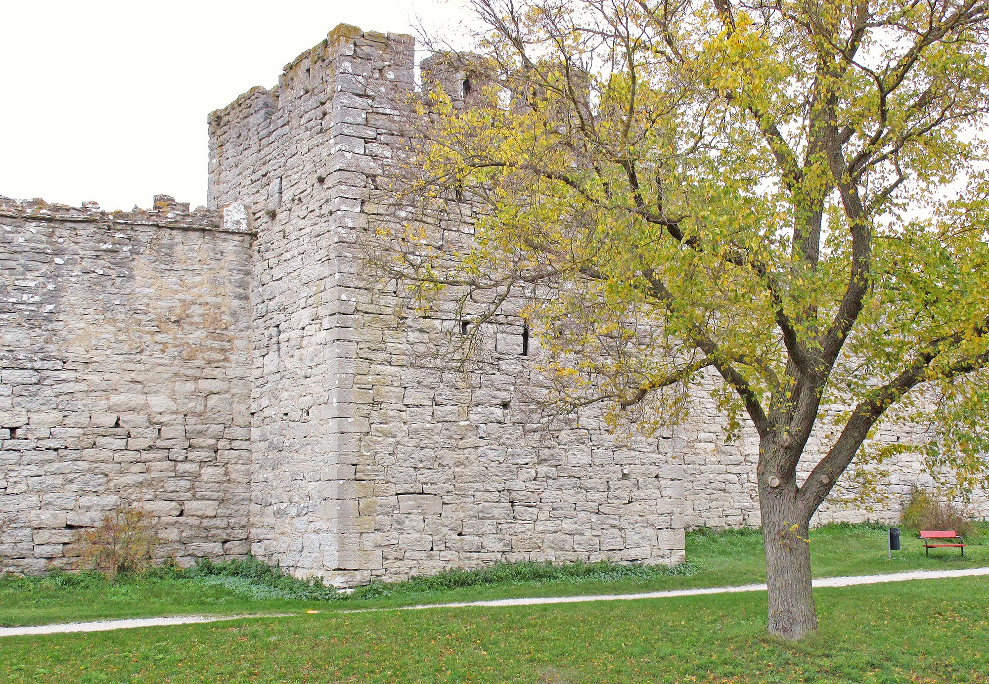 Stadtmauer von Visby auf Gotland Grå Gåsen in der Stadtmauer von Visby (Quelle-W.-Carter-CC-4)