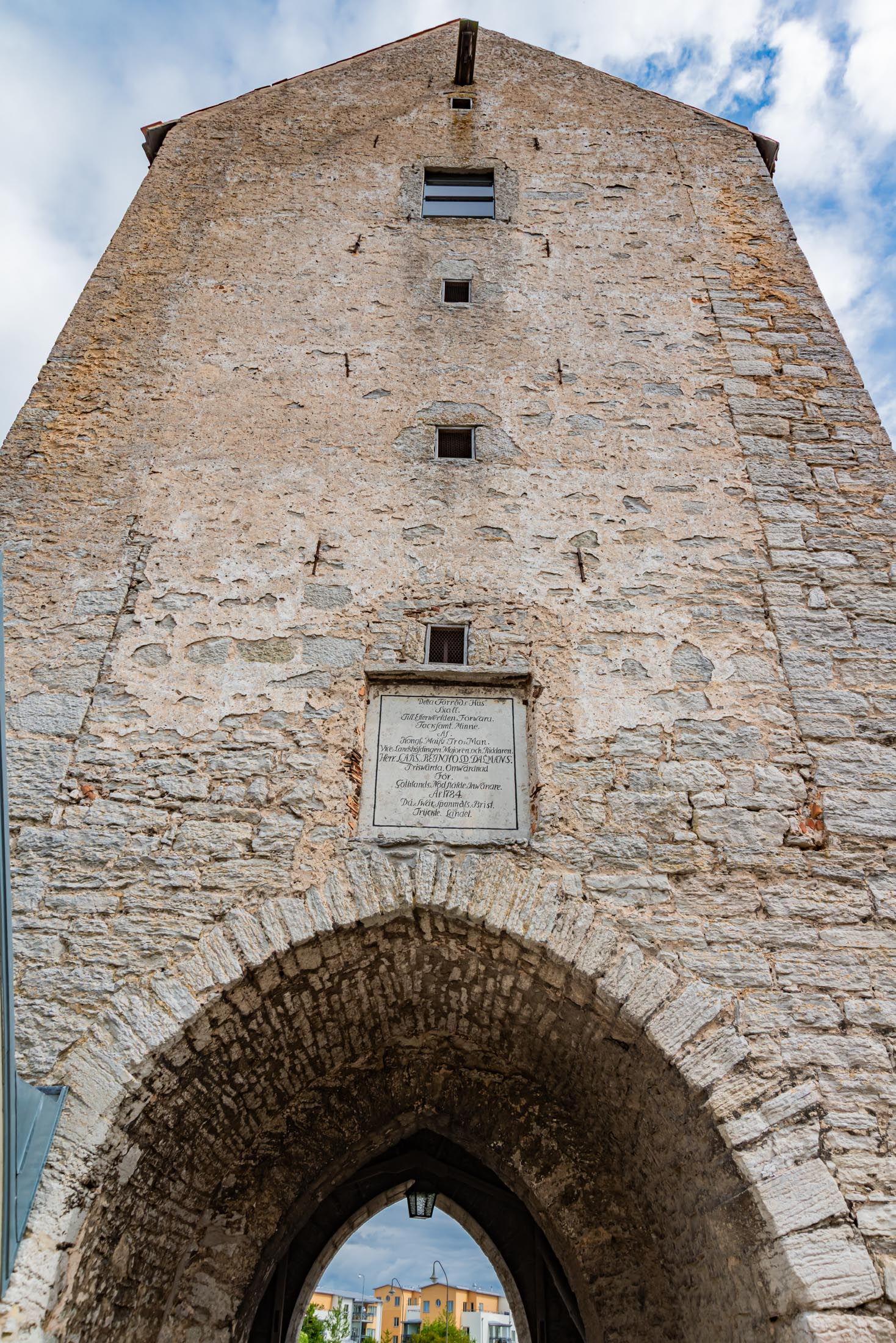 Stadtmauer von Visby auf Gotland Österport in der Stadtmauer Visby Gotland