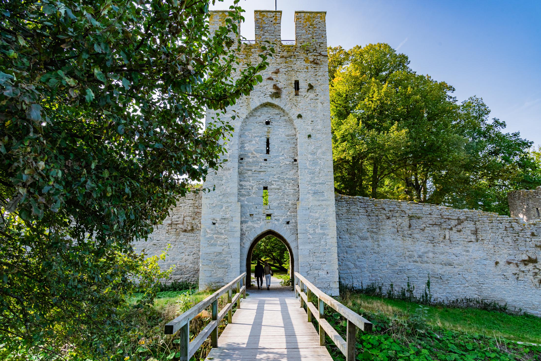 Stadtmauer von Visby auf Gotland Snäckgärdsporten Stadtmauer von Visby auf Gotland